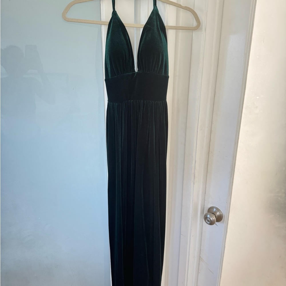 Sexy Dark Green Halter Dress